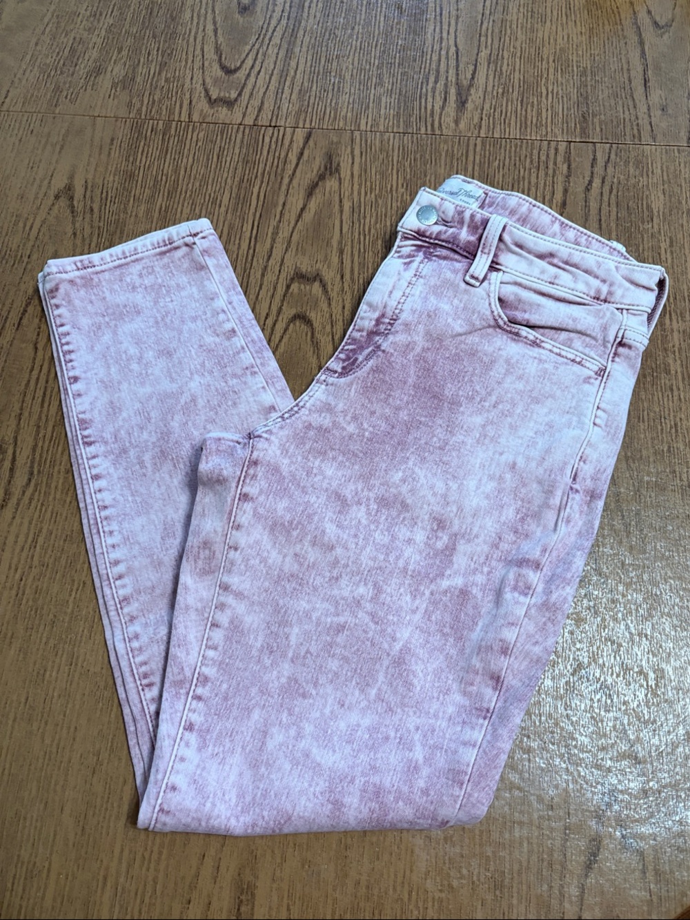 Pink/purple Acid-Wash Women’s Jeans